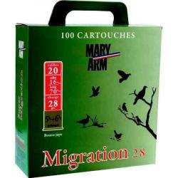 MARY ARM Cartouches de chasse Pack migration 28 - par boite de 100  20  / 70  28g - 7,5 + 8,5