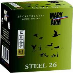 MARY ARM Cartouches de chasse Steel 26 - par boite de 25  16  / 67  26g