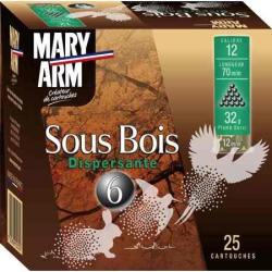 MARY ARM Cartouches de chasse Sous bois par boite de 25 12 70 32g