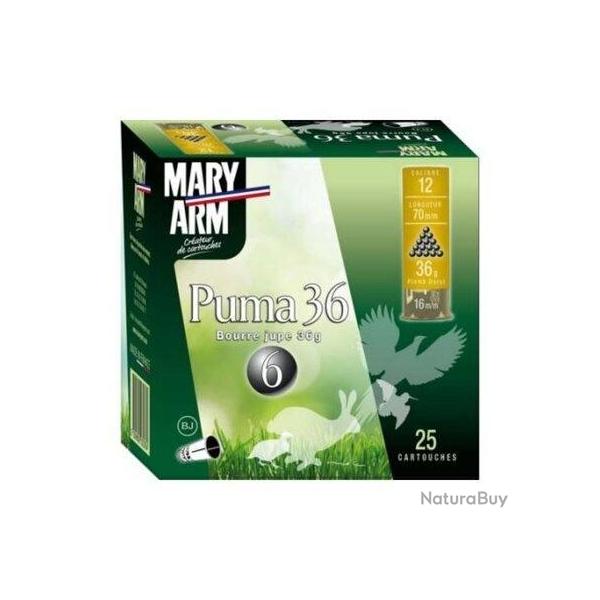 MARY ARM Cartouches de chasse Puma 36 par boite de 25 12 70 36g