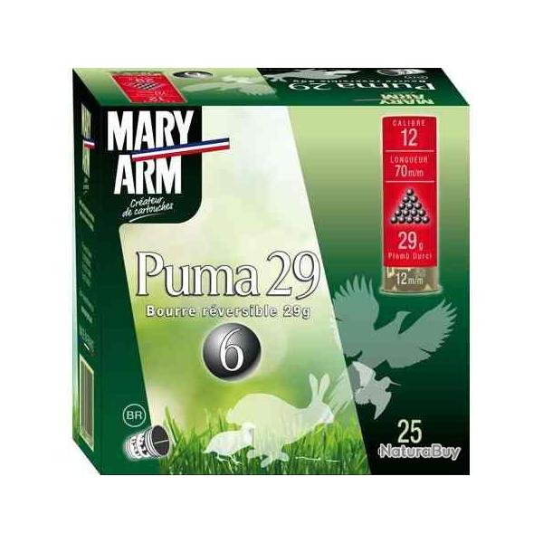 MARY ARM Cartouches de chasse Puma 29 - par boite de 25  12  / 70  29g - 12