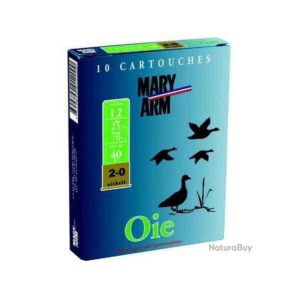 MARY ARM Cartouches de chasse Oie - par boite de 10  12  / 70  40g