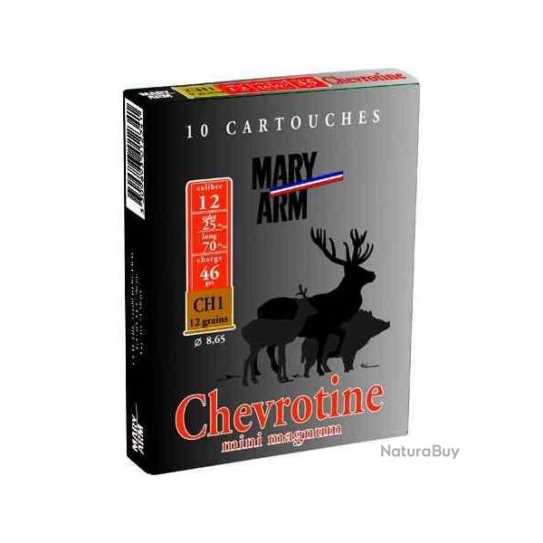 MARY ARM Cartouches de chasse Chevrotine mini-mag - par boite de 10  12  / 70  12 GrainsGr