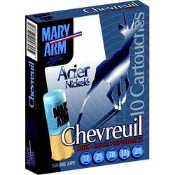 MARY ARM Cartouches de chasse Chevreuil acier nickele - par boite de 10  12  / 70  32g