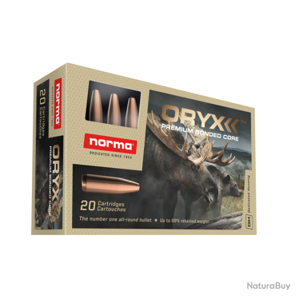 NORMA Balles de chasse Oryx - par boite de 20  9,3 x 74 R   286Gr