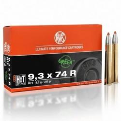 RWS Balles de chasse Hit - par boite de 20  9,3 x 74 R   250Gr