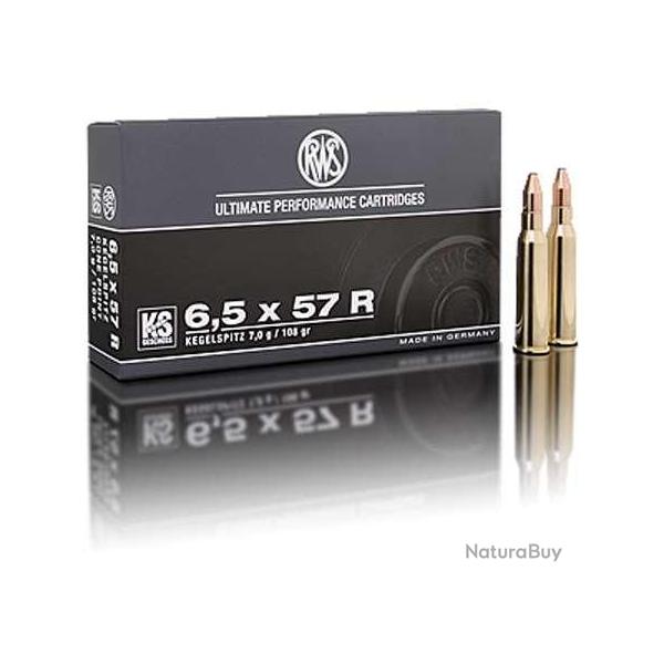 RWS Balles de chasse Ks conique - par boite de 20  6,5 x 57 R   127Gr