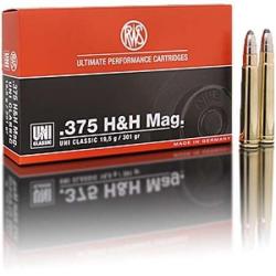 RWS Balles de chasse Uni classic - par boite de 20  375 H&H MAGNUM   301Gr