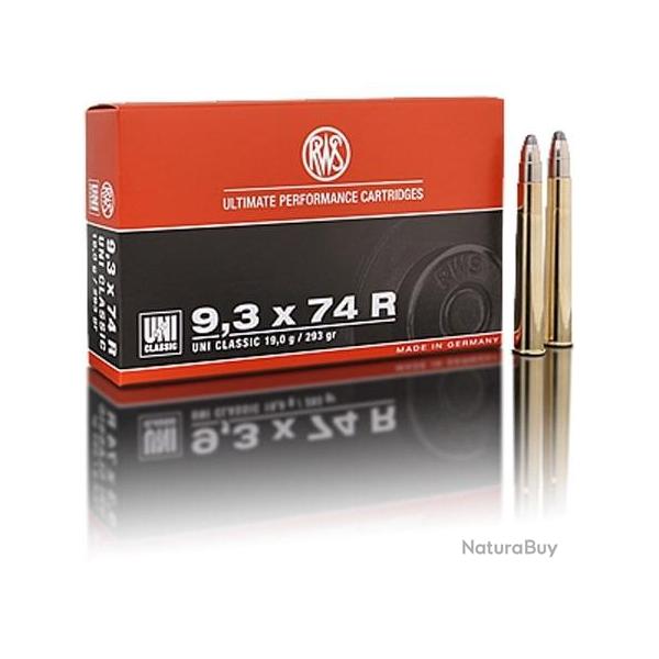 RWS Balles de chasse Uni classic - par boite de 20  375 H&H MAGNUM   301Gr