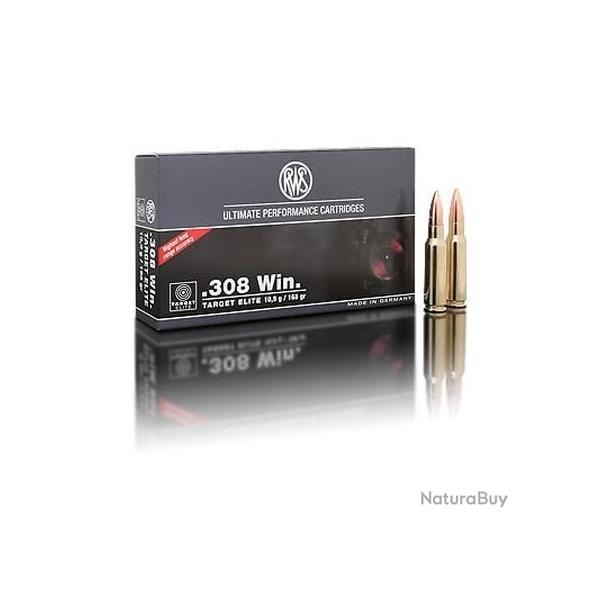 RWS Balles de chasse Target elite plus - par boite de 20  308 WINCHESTER   168Gr