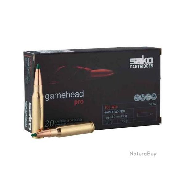 SAKO Balles de chasse Gamehead pro tip gameking - par boite de 20  308 WINCHESTER   165Gr