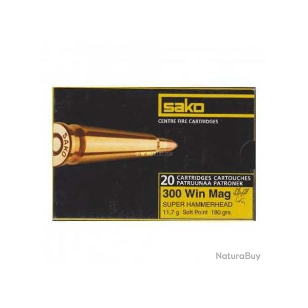 SAKO Balles de chasse Super hammerhead - par boite de 10  300 WINCHESTER MAGNUM   180Gr