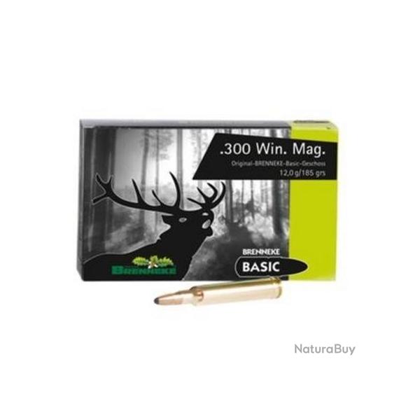 BRENNEKE Balles de chasse Basic - par boite de 20  300 WINCHESTER MAGNUM   185Gr