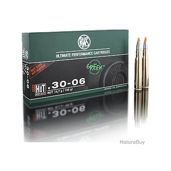 RWS Balles de chasse Hit - par boite de 20  30-06 SPRINGFIELD   165Gr