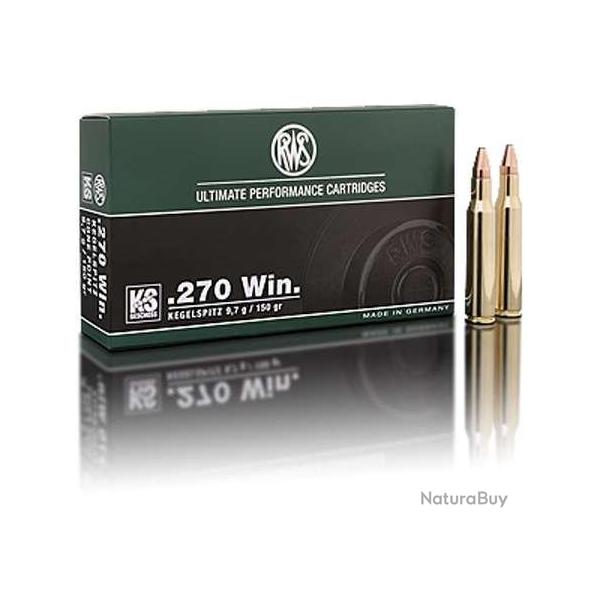 RWS Balles de chasse Ks conique - par boite de 20  270 WINCHESTER   150Gr