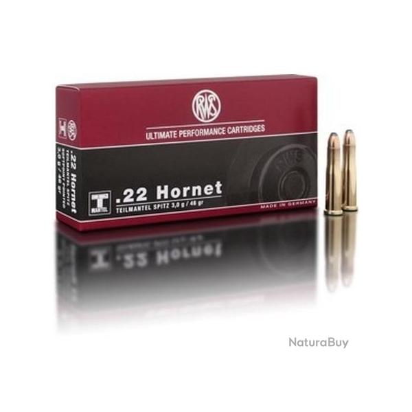 RWS Balles de chasse Tm t-mantel - par boite de 20  22 HORNET   46Gr