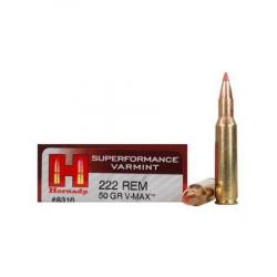 HORNADY Balles de chasse V-max - par boite de 20  222 REMINGTON   50Gr