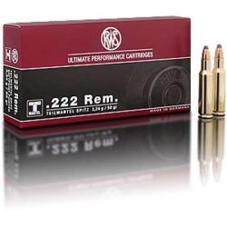 RWS Balles de chasse Tm t-mantel - par boite de 20  222 REMINGTON   50Gr