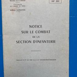 notice sur le combat de la section d'infanterie - ministère de la défense - INF 202 - Edition 1986