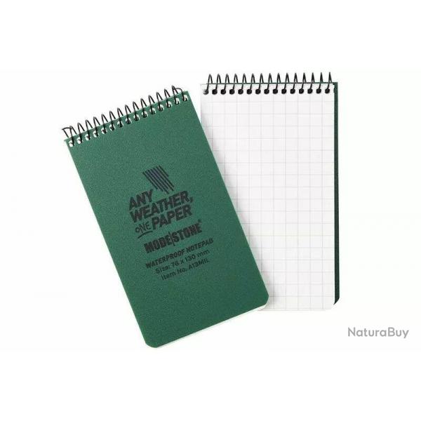 Carnet tout temps 100 pages 76mm x 130mm Modestone Tan