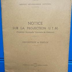 notice sur la projection UTM - IGN - Edition 1960 - TTA 504