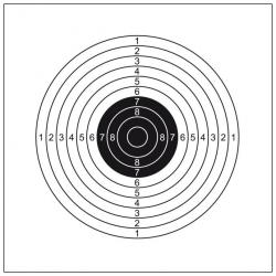 Cibles cartonnées 14 x 14 cm