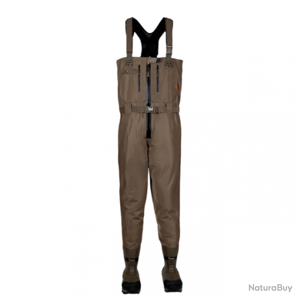 Wader respirant non isol zip central Aspire Catalyst-Z MARSH BROWN - BANDED 46 EU / 12 US