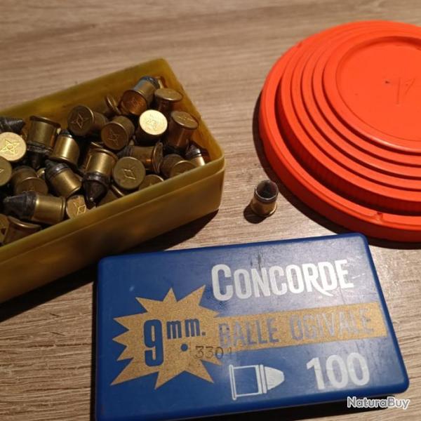 Munitions 9mm CONCORDE Balle ogivale