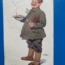 belle carte postale allemande WW1 en couleur