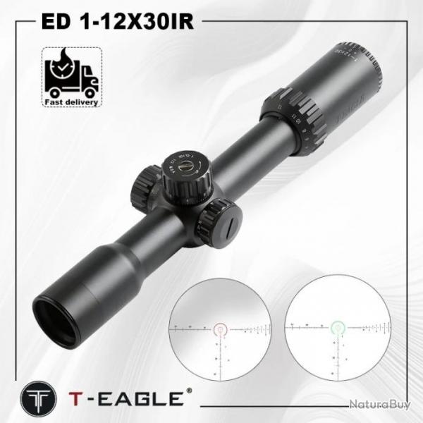 T-Eagle IMAX ED 1-12X30IR 20mm bas Paiement en 3 ou 4 fois - LIVRAISON GRATUITE !!