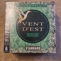 Cartouches Tunet Vent d'Est Green Tempest Standard cal. 12/70 plomb N°6 HILMAR SUPER DESTOCK !!!