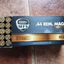 .44 magnum cartouches MFS 230gr fmj fp - bte 50