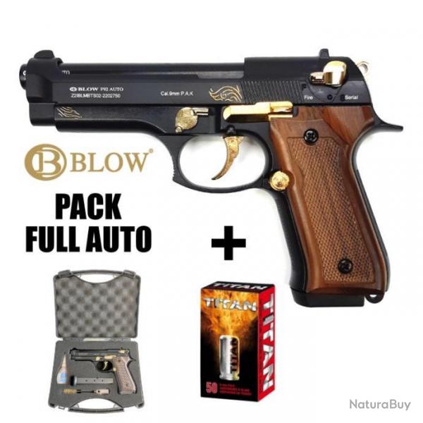 BF24 ! PISTOLET A BLANC BLOW F92 FULL AUTO " EL CHICANOS " 9MM PAK