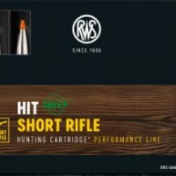 Munitions RWS 8x57 js hit short rifle 10.4g 160gr par 20