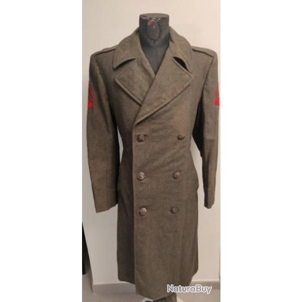 Manteau en laine US Caporal E-4 USMC Authentique