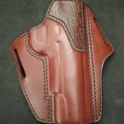 HOLSTER JMC PANCAKE MARRON COLT 1911 ET CLONES