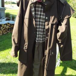 BRADE A SAISIR - Superbe manteau long marron de chasse ou d'équitation taille S voir M NEUF