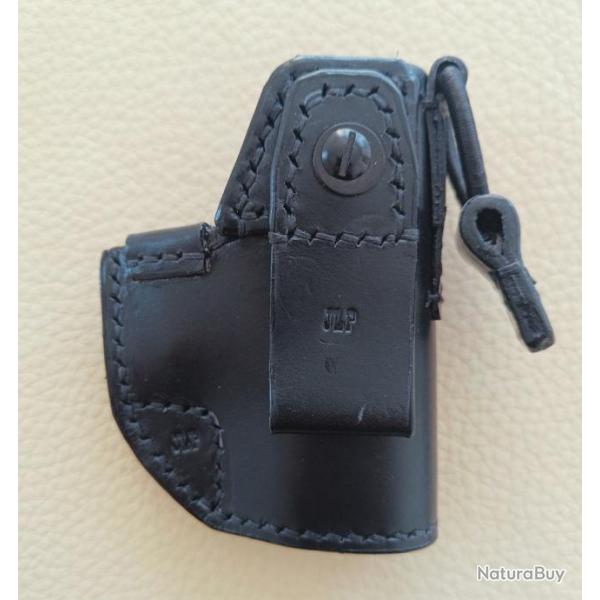 Holster Inside IWB, cuir noir droitier pour GLOCK 43