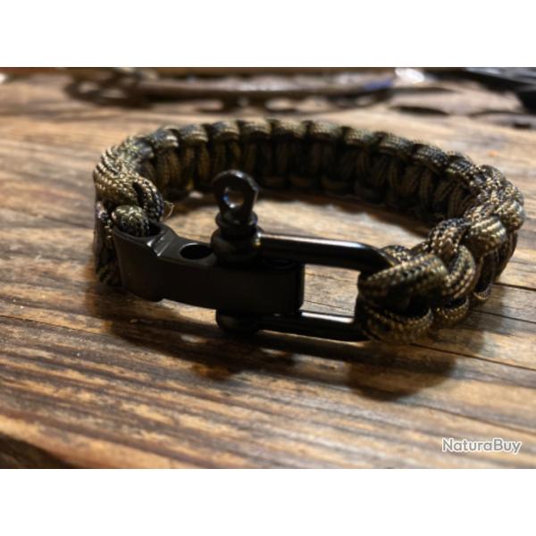 Bracelet de survie cobra avec fermeture  manille