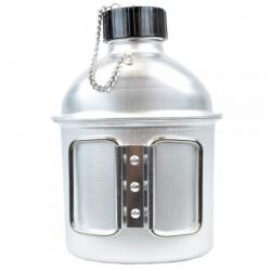 Gourde Survivor Aluminium Argenté 1 Litre JS TACTICAL