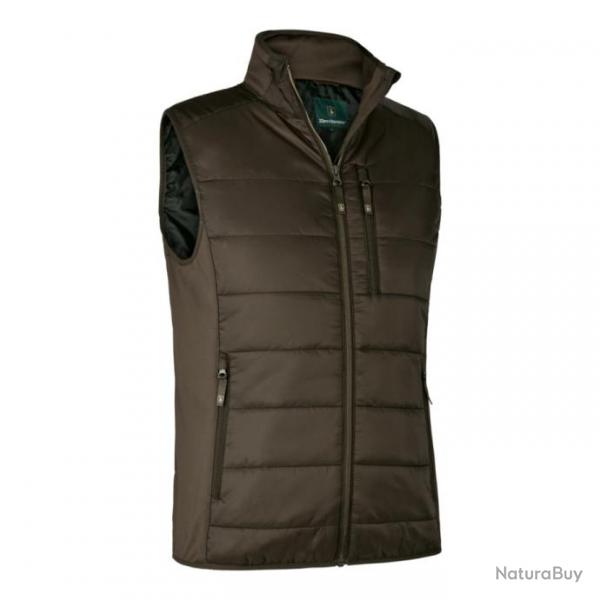 Gilet chauffant DEERHUNTER matelass heat marron wood