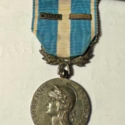 Médaille coloniale, MAROC (fabrication 1913-1962),barette "MAROC" et "AFRIQUE FRANCAISE LIBRE".