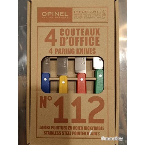 ENSEMBLE DE 4 COUTEAUX D OFFICE OPINEL port inclus ref:opi02