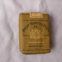 WW2 US PAQUET DE CIGARETTES NON OUVERT AMÉRICAIN POUR L'ARMÉE " PHILIP MORRIS " WW2