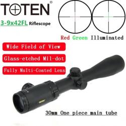 TOTEN Lunette de Visée 3-9x42 FL tube de 30mm paiement en 3 ou 4 fois  - LIVRAISON GRATUITE !!