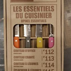 ENSEMBLE DE 3 COUTEAUX inox D OFFICE et EPLUCHEUR OPINEL  port inclus ref:opi05