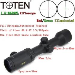 TOTEN Lunette de Visée 1.5-6x42 Tube de 30mm paiement en 3 ou 4 fois  - LIVRAISON GRATUITE !!