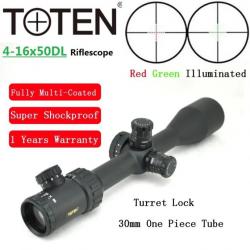 TOTEN Lunette de Visée 4-16x50 Tube de 30mm paiement en 3 ou 4 fois  - LIVRAISON GRATUITE !!