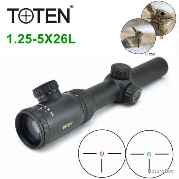 TOTEN Lunette de Vise 1.25-5X26L Scope paiement en 3 ou 4 fois  -