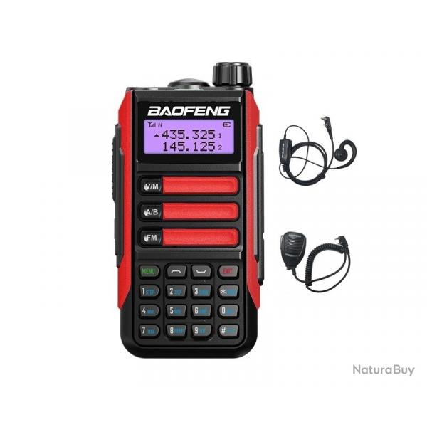 Talkie-Walkie Baofeng UV-16 Pro (Rouge) + Micro et couteur - LIVRAISON GRATUITE